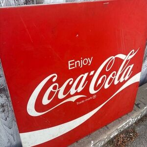 36”X37” Coca Cola Metal Painted Sign
